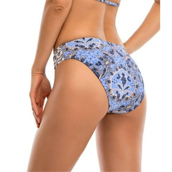 NWT Lucky Brand Blossom Floral Print Tab Side Swim Bikini Bottom - Picture 3 of 8